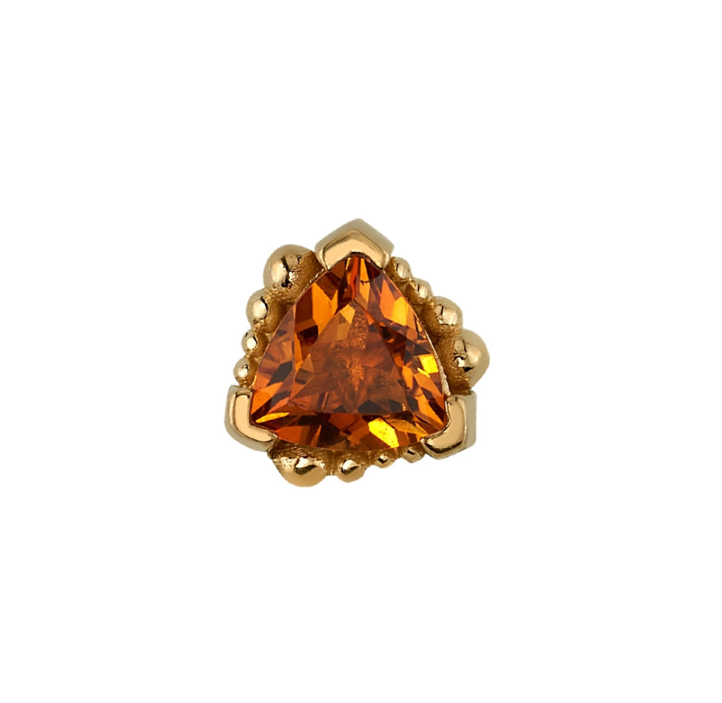 Design Your Own BVLA – Pick Your Setting & Gemstones - Beaded Trillion Gold Lobe Helix Conch Tanzanite Citrine Labradorite Earring