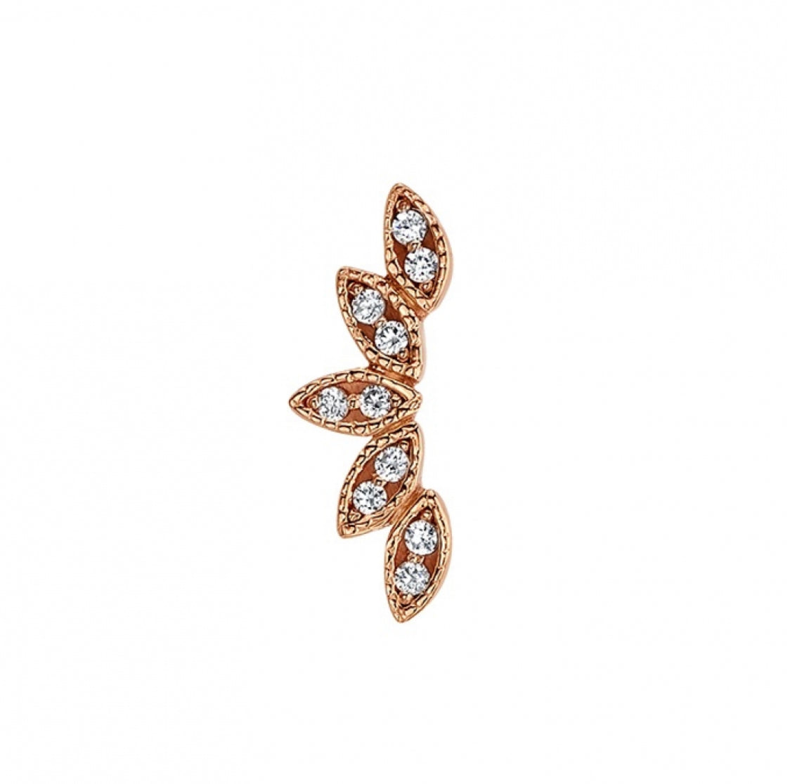 Design Your Own BVLA – Pick Your Setting & Gemstones - Serenity Gold Attachment Diamond Sapphire Helix Conch Earring