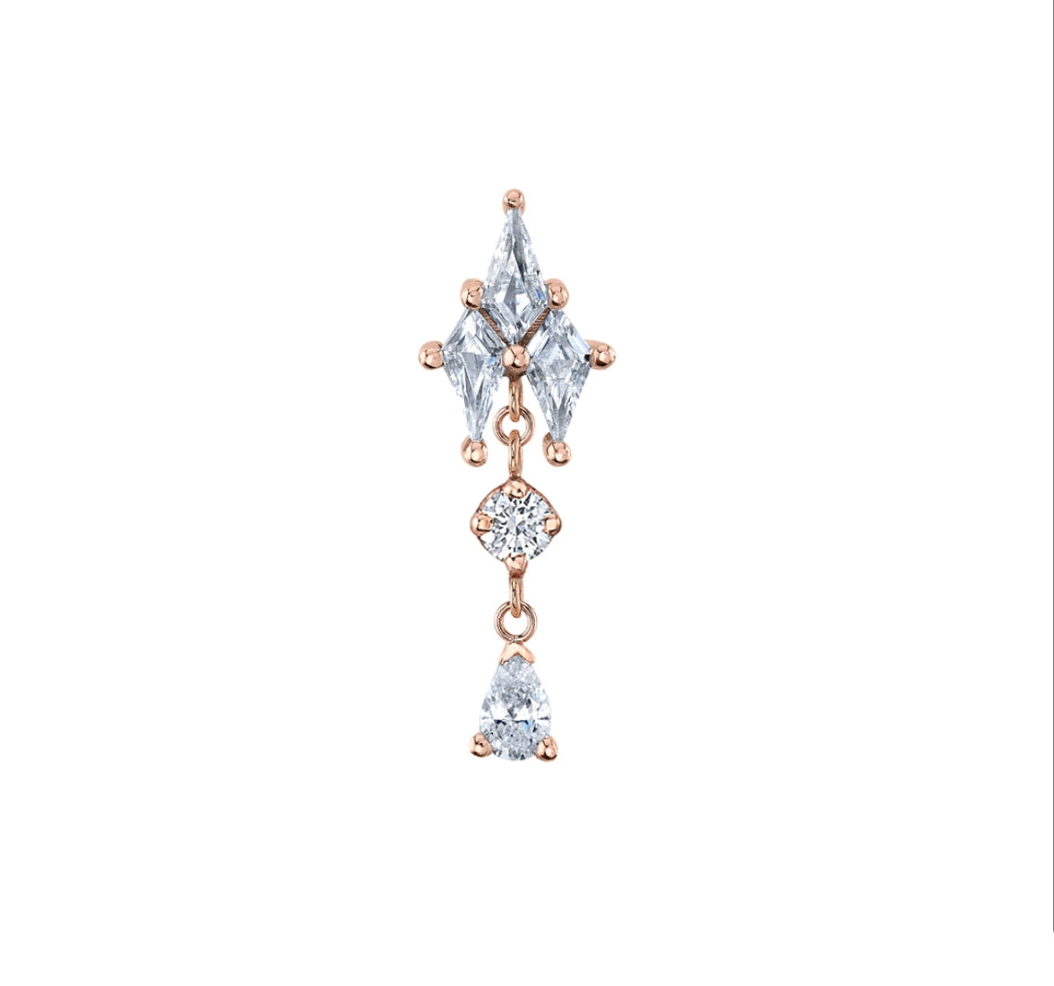 Design Your Own BVLA – Pick Your Setting & Gemstones - Howl Chain Charm Dangle Earring Lobe Helix Amethyst Blue Topaz Attachment Earring