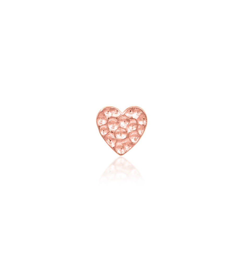 Junipurr Jewellery Hammered Heart 14kt Gold Threadless End