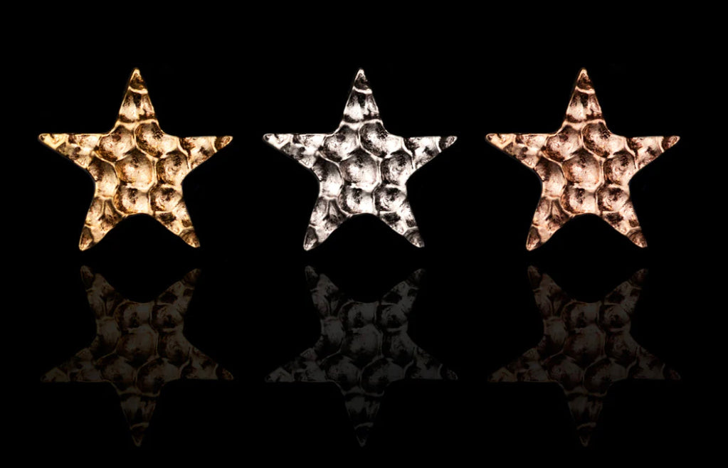 Junipurr Jewellery Hammered Star 14kt Gold Threadless End