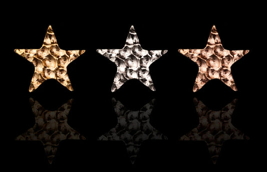 Junipurr Jewellery Hammered Star 14kt Gold Threadless End