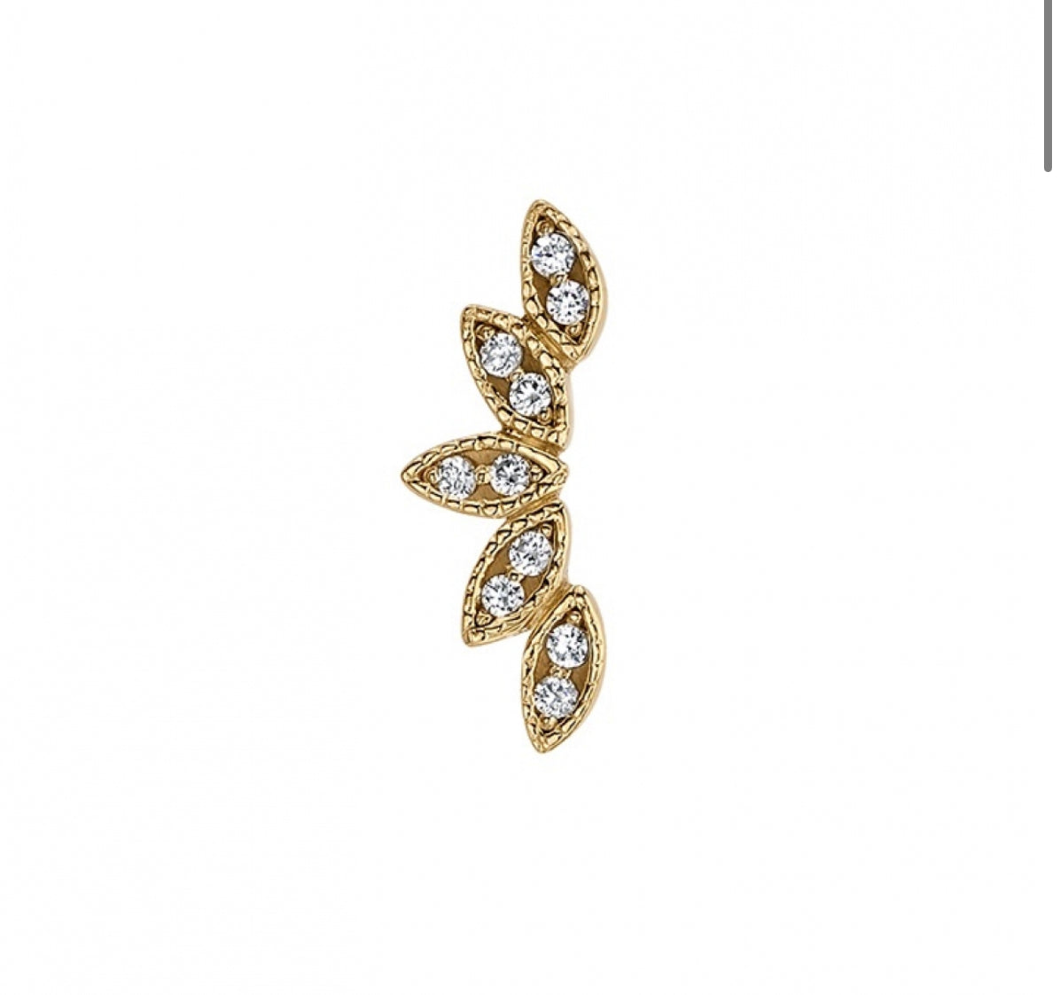 Design Your Own BVLA – Pick Your Setting & Gemstones - Serenity Gold Attachment Diamond Sapphire Helix Conch Earring
