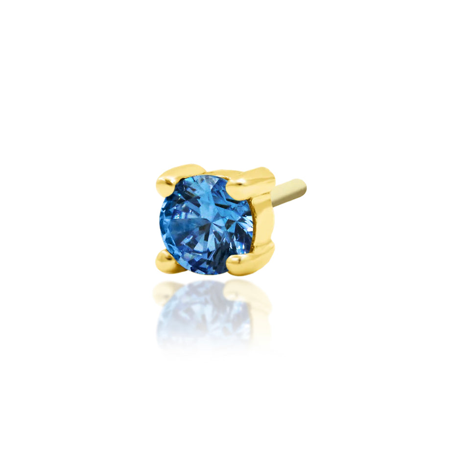 Junipurr Jewellery Prong 14kt Gold Threadless End (colour variants)