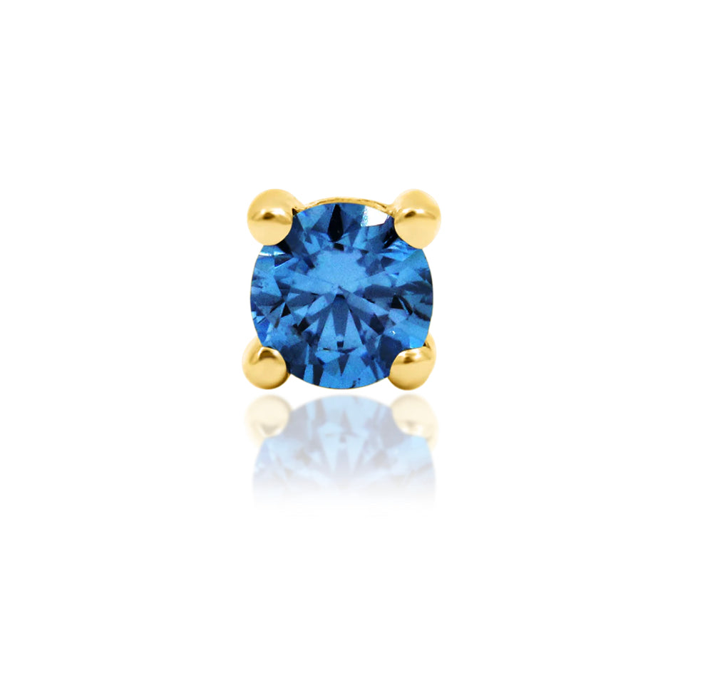 Junipurr Jewellery Prong 14kt Gold Threadless End (colour variants)
