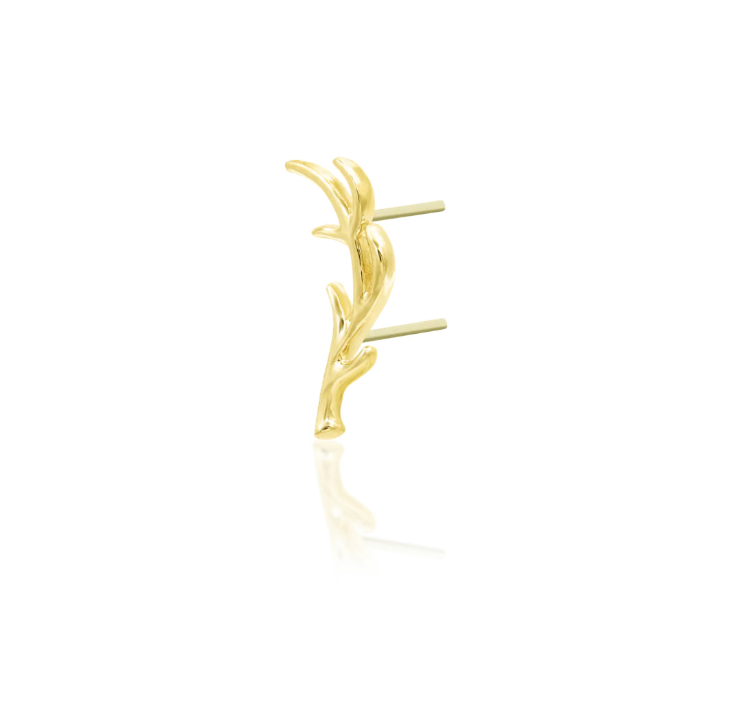 Junipurr Jewellery Gold Antler 14kt Threadless End