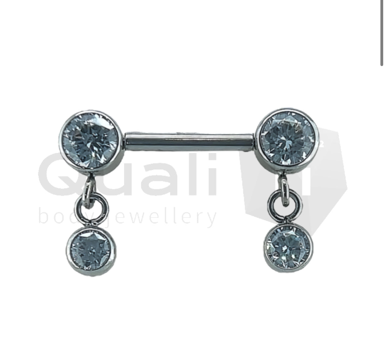 The 'Ritzy' Threadless Forward Facing Titanium Barbell
