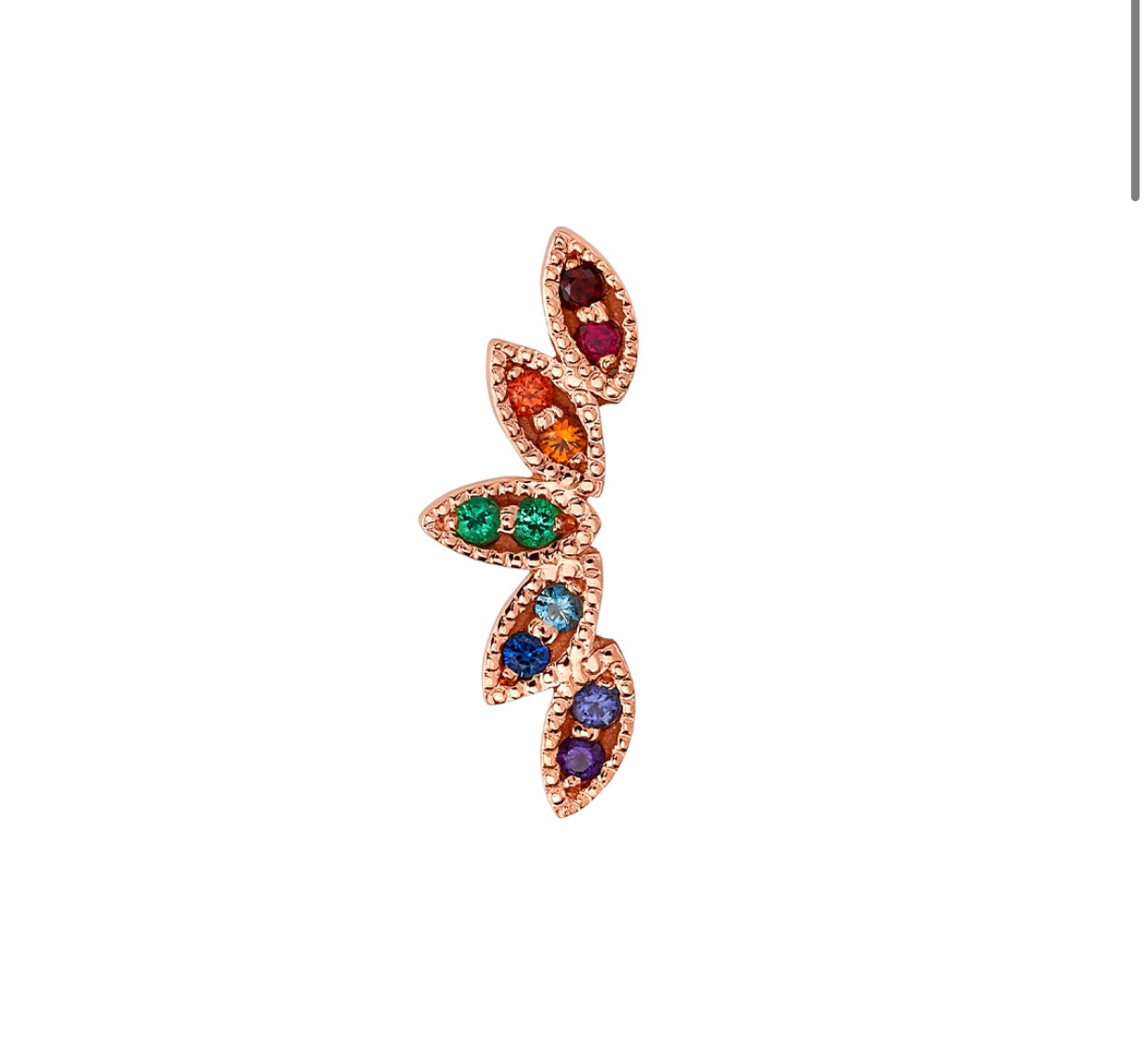 Design Your Own BVLA – Pick Your Setting & Gemstones - Serenity Gold Attachment Diamond Sapphire Helix Conch Earring