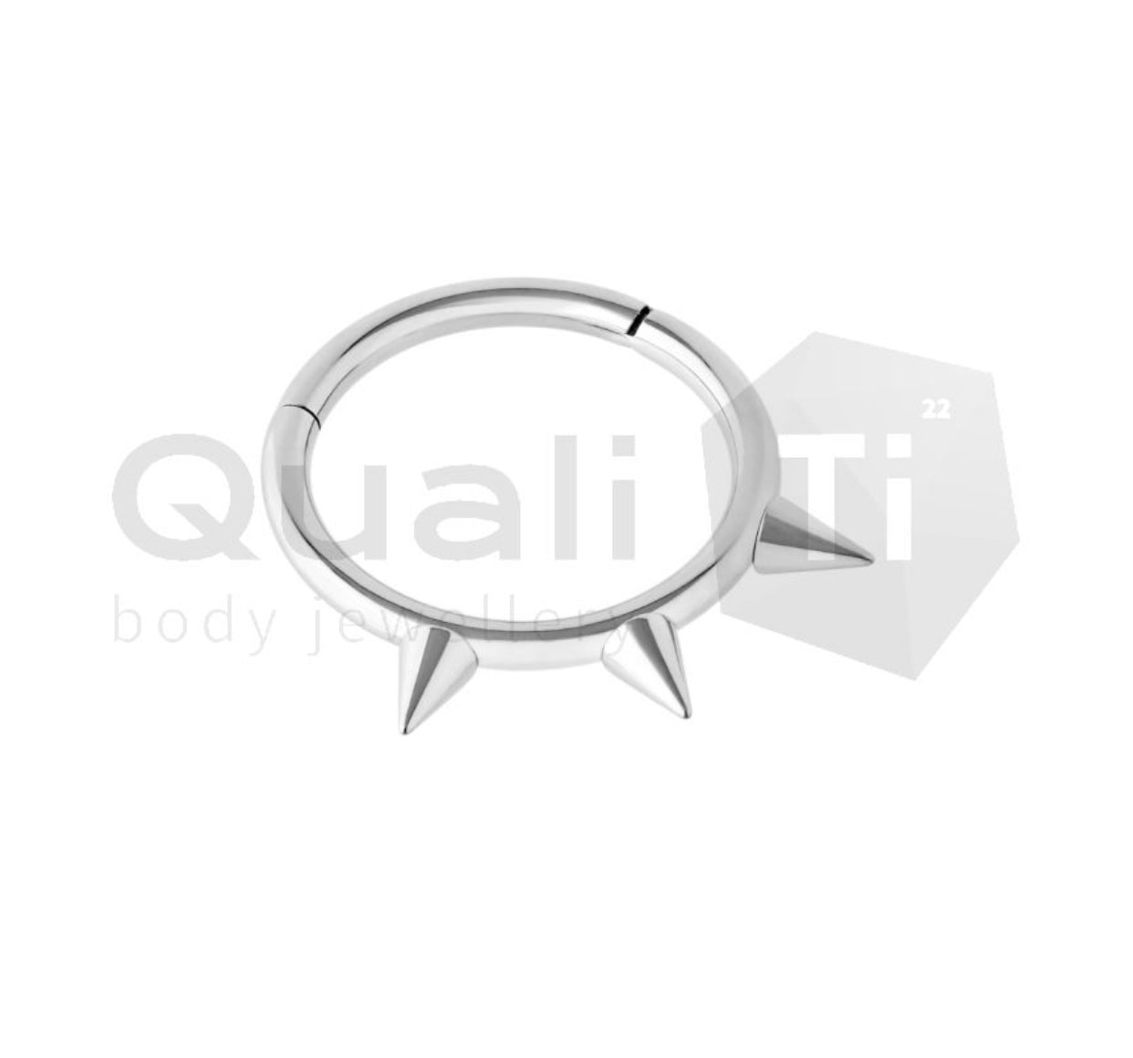 Spiked Hinged Titanium Ring