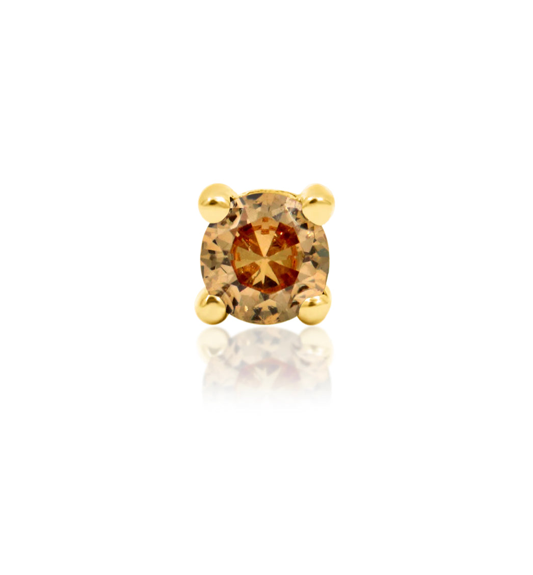 Junipurr Jewellery Prong 14kt Gold Threadless End (colour variants)