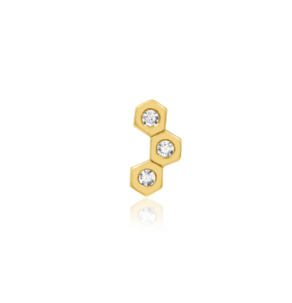 Junipurr Jewellery Buzzin 14kt Gold Threadless End