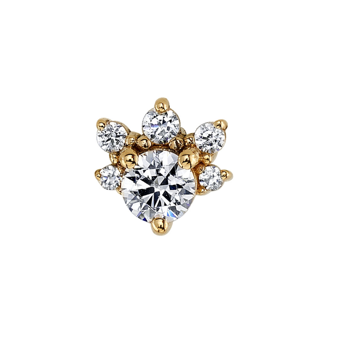 Design Your Own BVLA – Pick Your Setting & Gemstones - Anaya Gold Conch Helix Attachment End Labradorite Diamond Earring