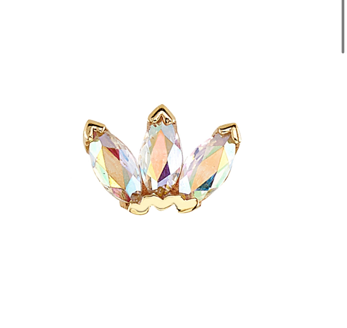Design Your Own BVLA – Pick Your Setting & Gemstones - Marquise Fan Mercury mist Black Diamond Amethyst Gold Conch Helix Earring
