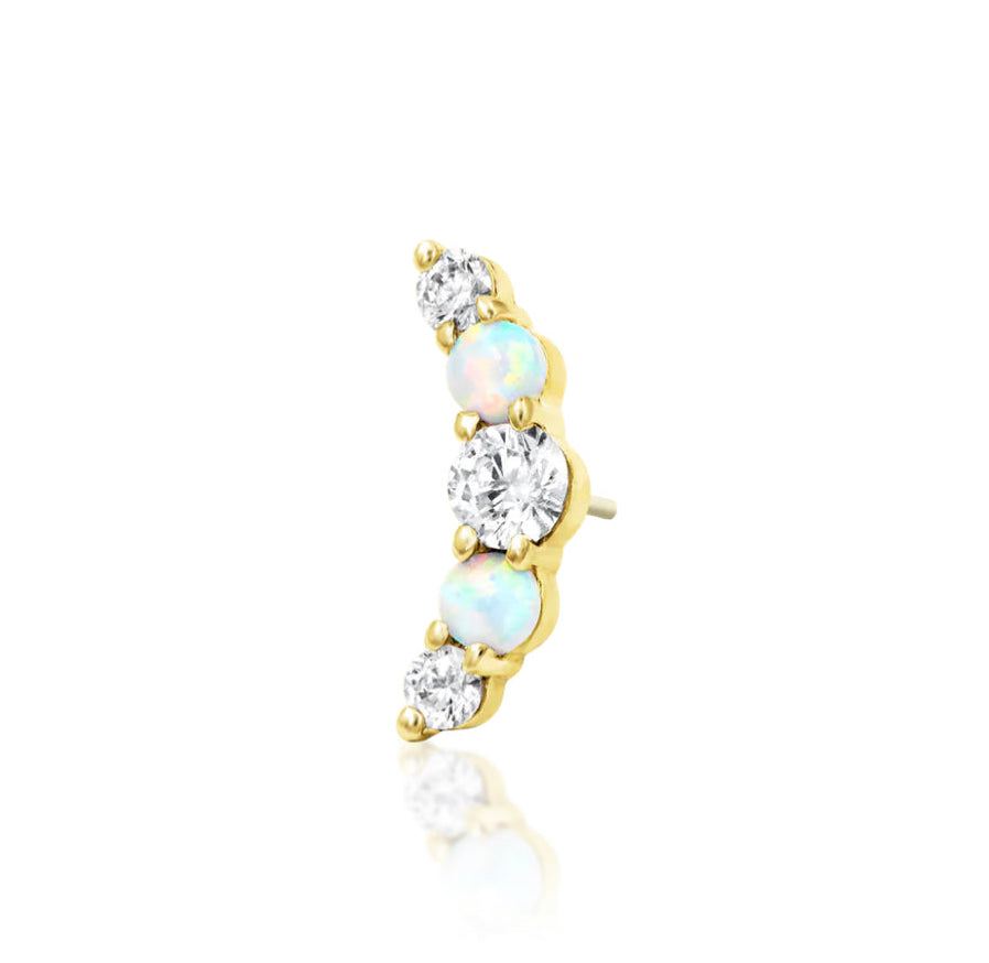 Junipurr Dani Threadless End | 14K Gold Conch, Helix & Curve Jewellery
