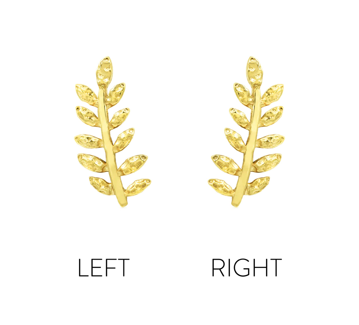 Junipurr Willow Flat Helix Conch Threadless End in 14K yellow gold – sleek elongated design, front view
