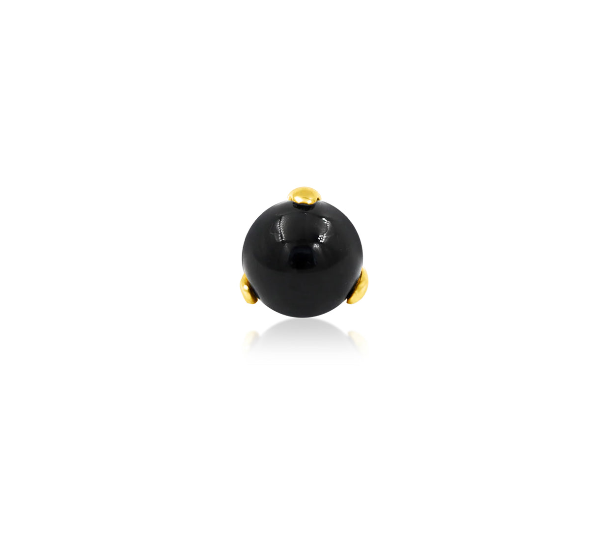 Junipurr Jewellery Prong Set Ball with black Onyx
