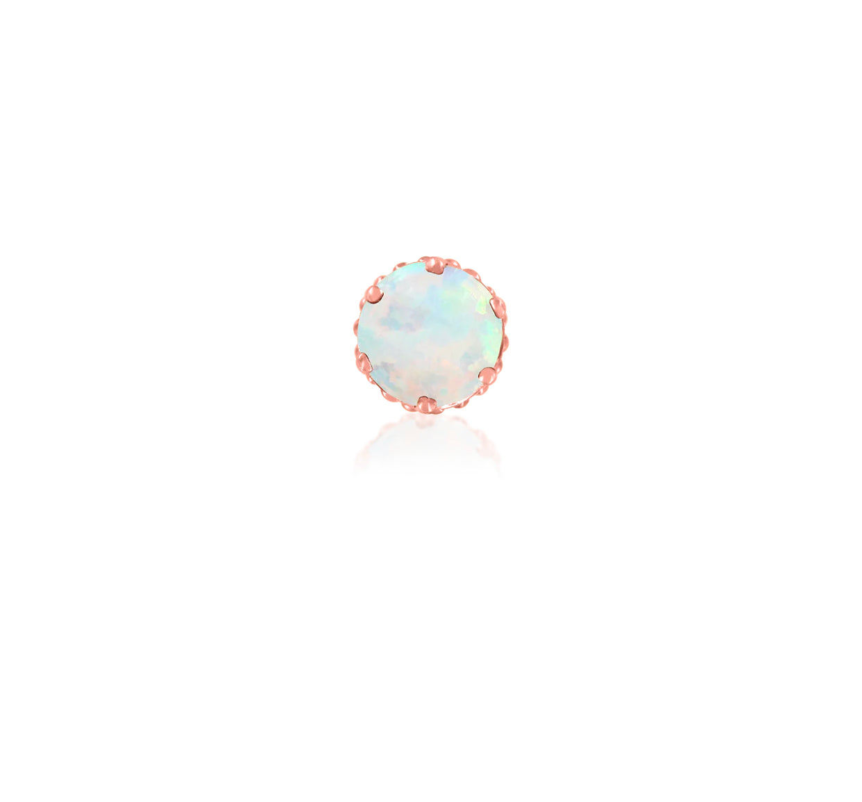 Junipurr Jewellery Crown -Set With Opal 14kt Gold Threadless End