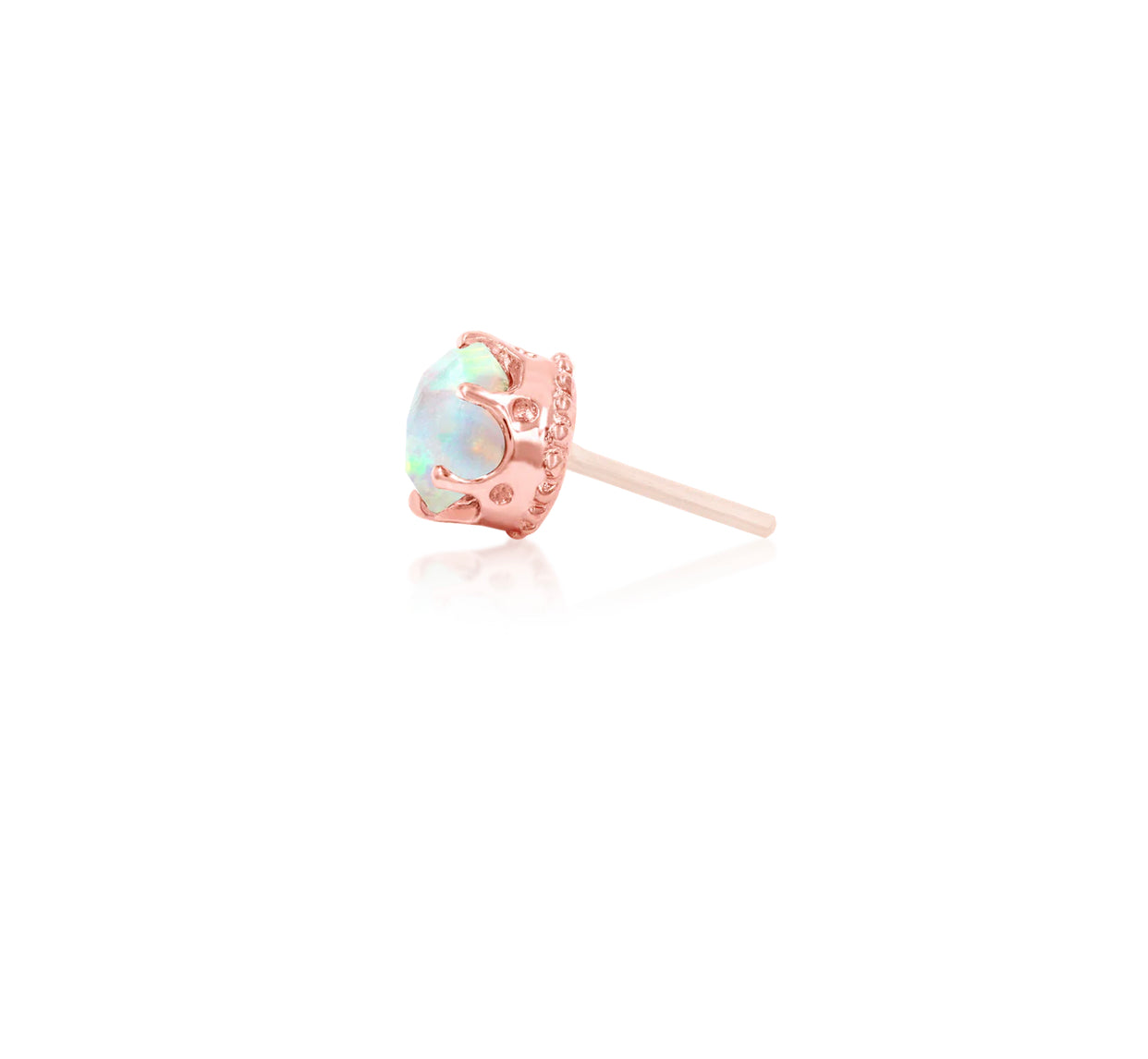Junipurr Jewellery Crown -Set With Opal 14kt Gold Threadless End