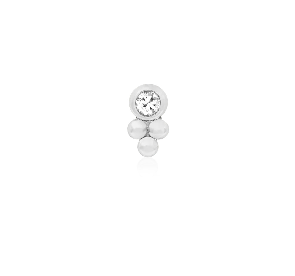 Junipurr jewellery Bezel-set cz Tri - Bead