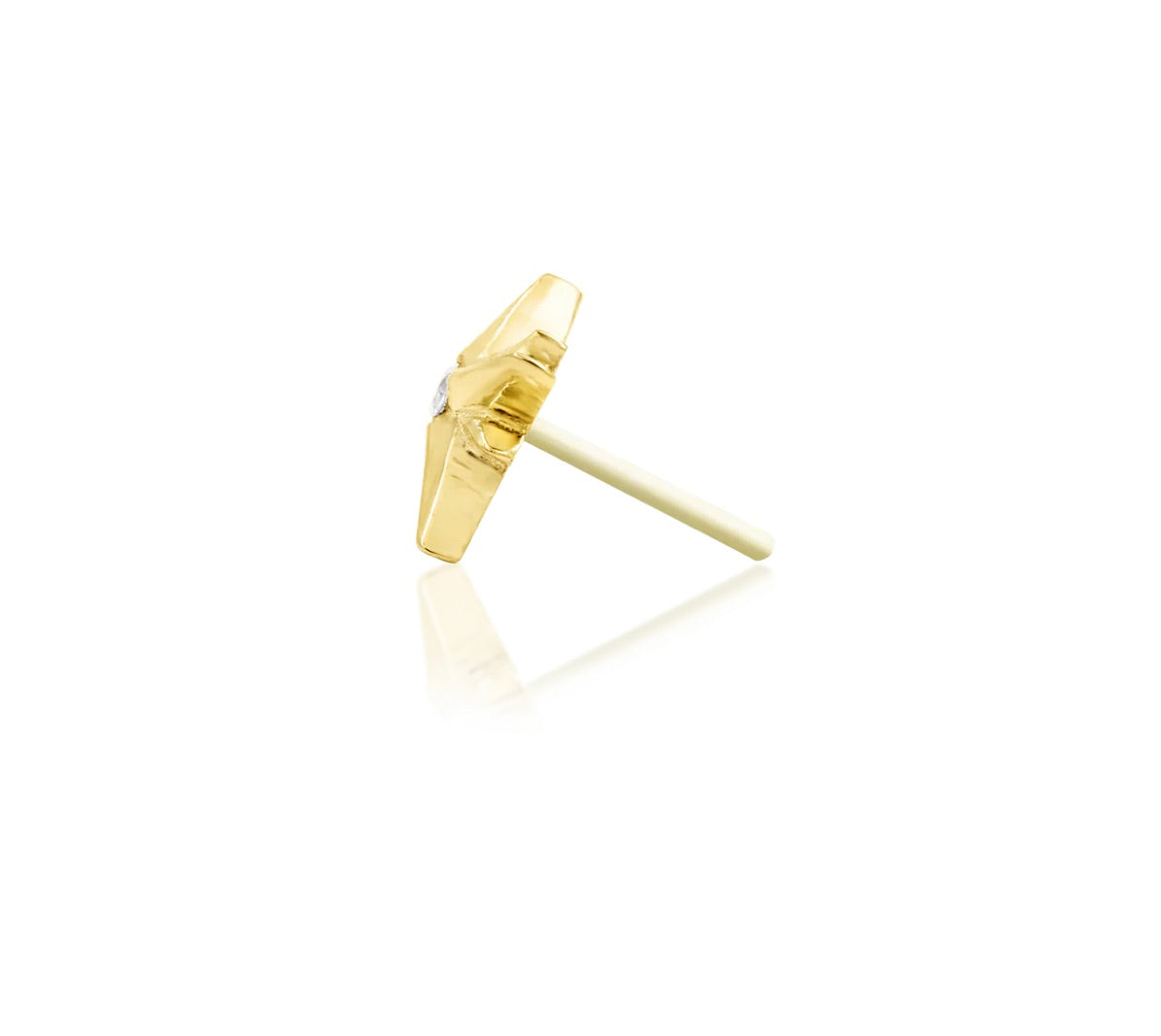 Junipurr – Stella Star Lobe Helix Nose Threadless End | 14K Gold