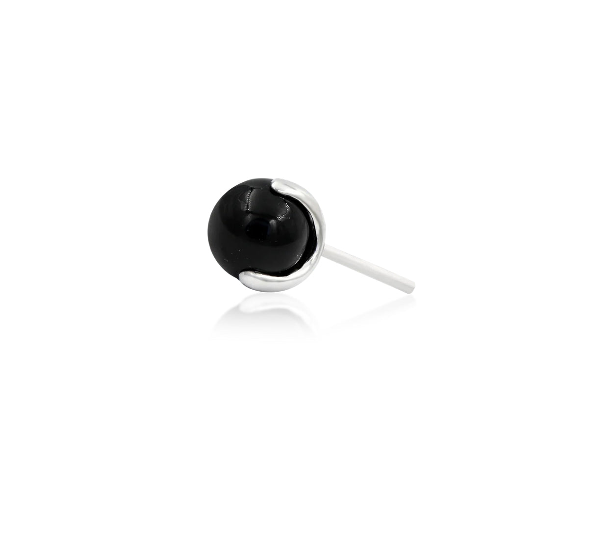 Junipurr Jewellery Prong Set Ball with black Onyx