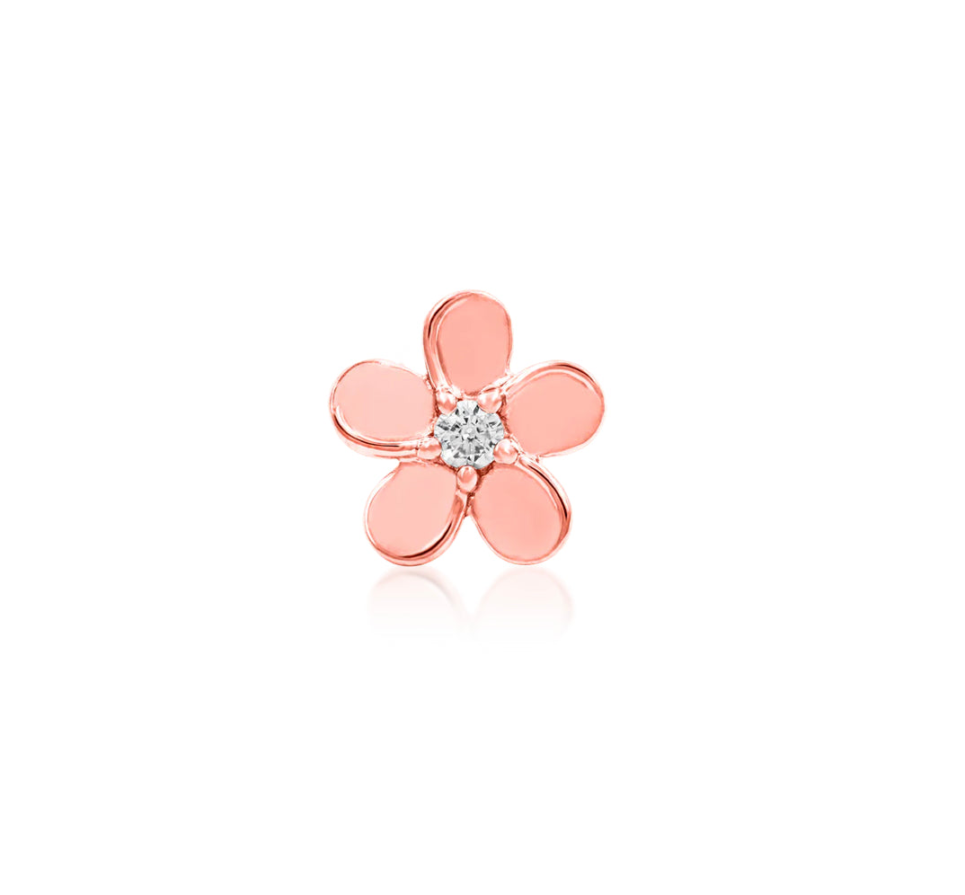 Junipurr Jewellery 14kt Gold cz Flower