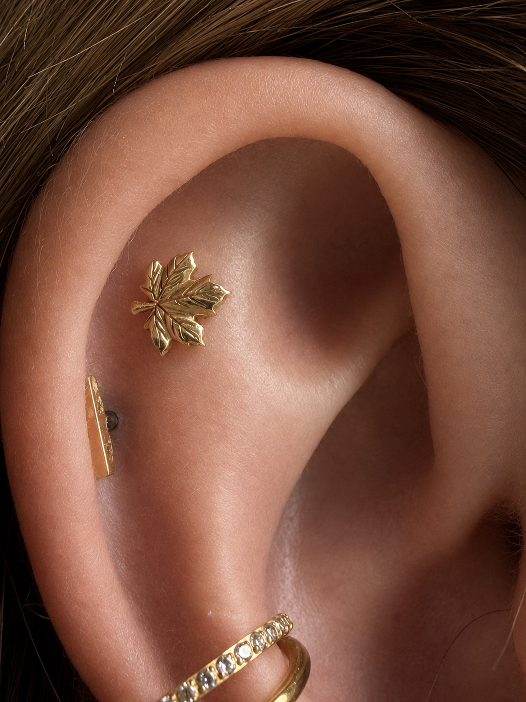 Curated gold ear jewellery for Autumn, After Dark