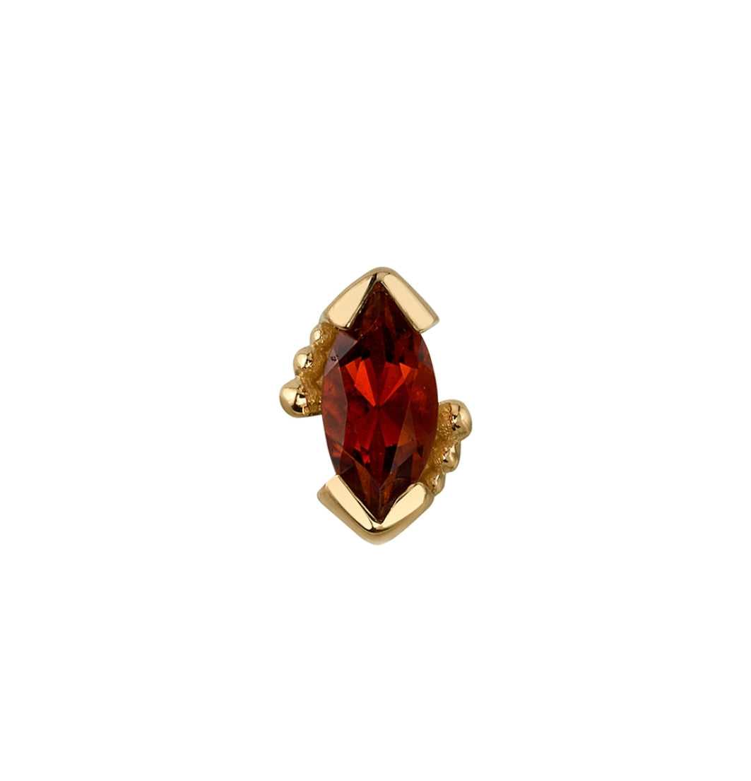 bvla beaded marquise side profile showing gold setting and gemstone detail luxury body jewellery
