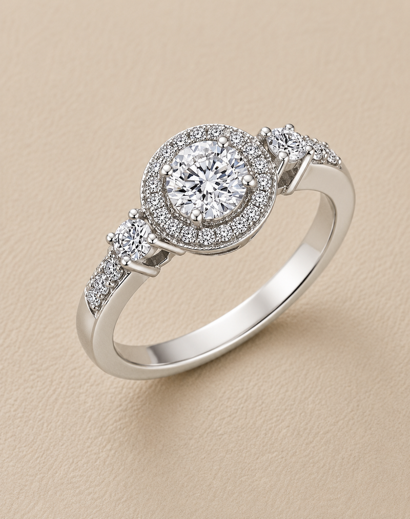 Solid 14k gold piercing jewellery set with diamonds