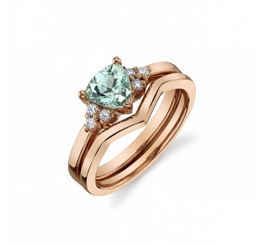 BVLA Dees seafoam tourmaline custom gold body jewellery with seafoam green gemstone