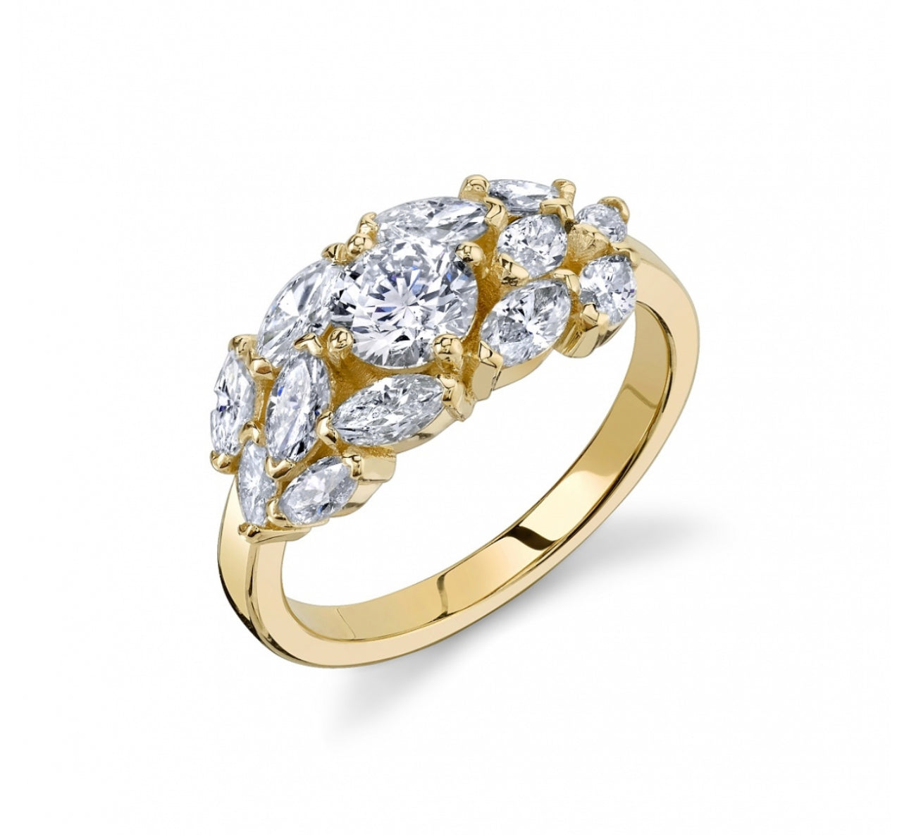 BVLA Emily marquise engagement ring custom gold ring with marquise gemstone

