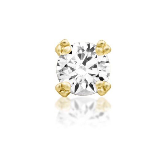 Junipurr Jewellery Tribead Prong 14kt Gold CZ Threadless Attachment