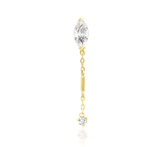 Junipurr Jewellery Akasha 14kt Gold Threadless Attachment Chain Charm