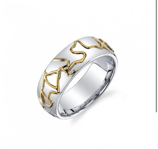 Kintsugi Platinum & Yellow Gold Engagement Ring