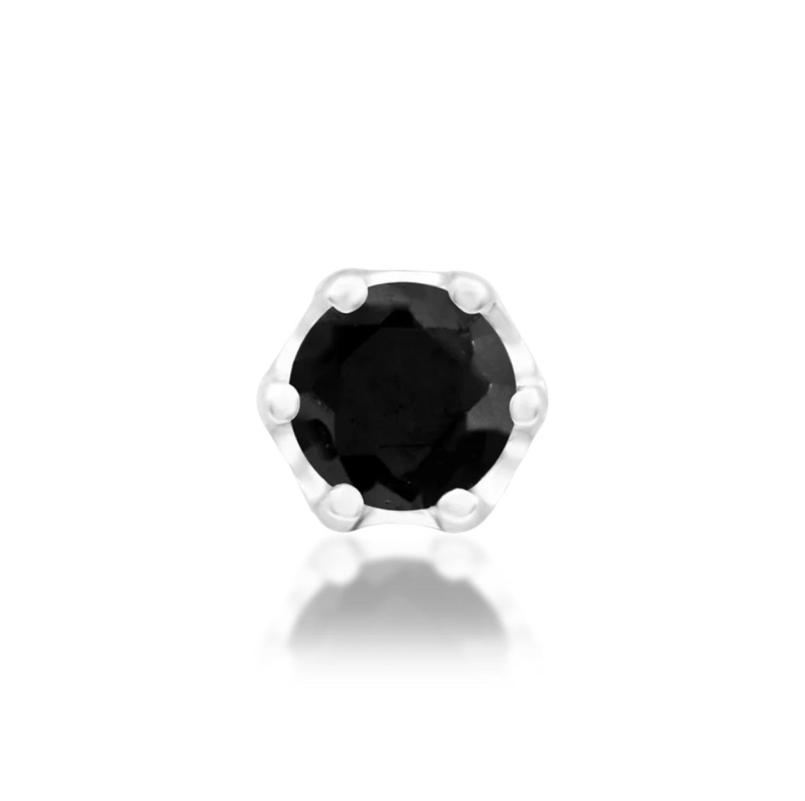 Junipurr Jewellery Selena - Black CZ 14kt Gold Threadless Attachment