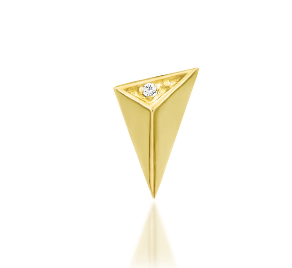 Junipurr Jewellery Shelley - White CZ 14kt Gold Threadless attachment