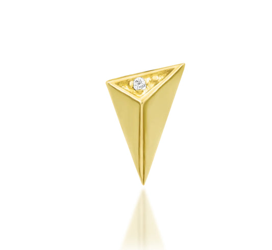 Junipurr Jewellery Shelley - White CZ 14kt Gold Threadless attachment