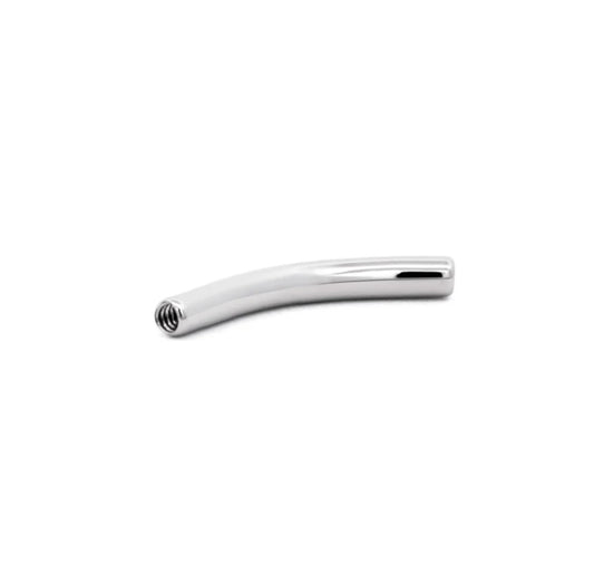 Junipurr Jewellery Curved Threaded Titanium Barbell