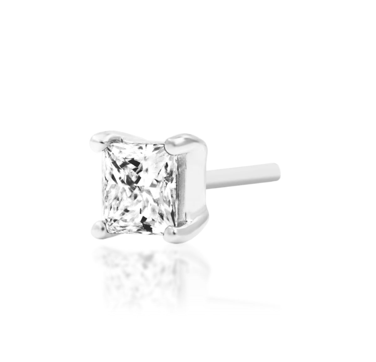 Junipurr Jewellery Diamond Princess Prong Gold Threadless Attachment