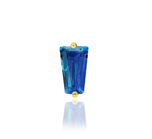 Junipurr Jewellery Hallie 14kt Gold Sapphire CZ Threadless Attachment