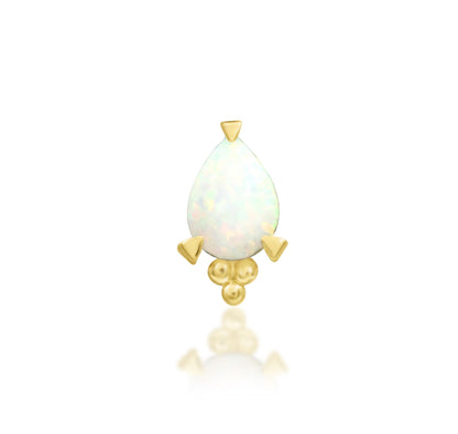 Junipurr Jewellery Artemis 14kt Gold Opal Threadless Attachment Conch Earring