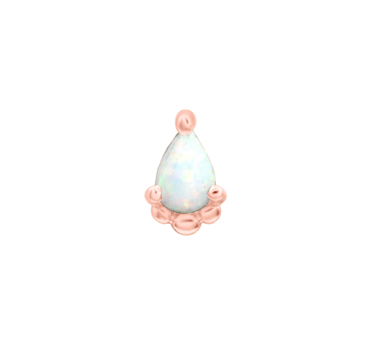 Junipurr Jewellery Amani 14kt Gold Opal Threadless End