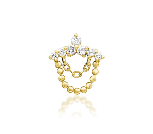 Junipurr Jewellery Ninnette 14kt Gold Diamond Threadless Attachment