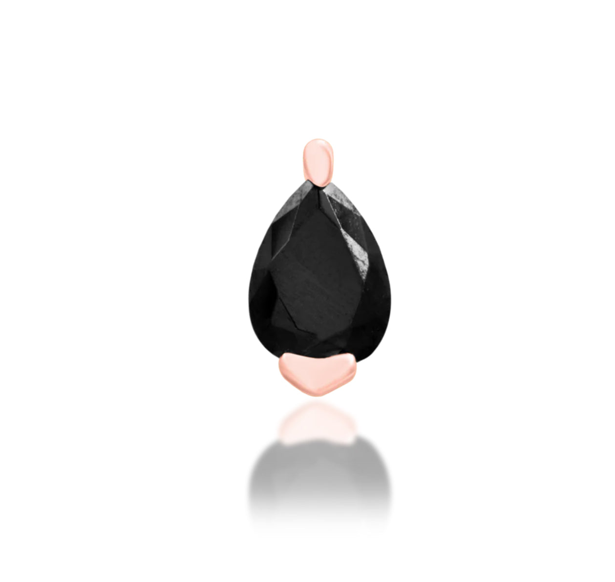 Junipurr Jewellery Paige - Black CZ 14kt Gold Threadless Attachment