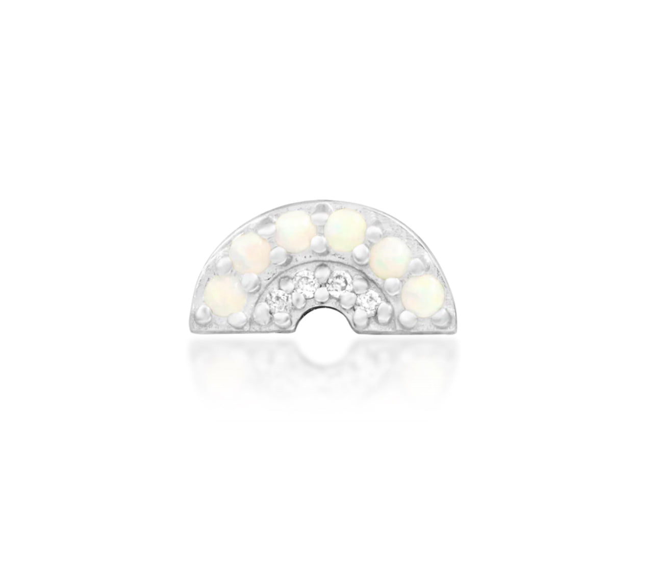 Junipurr Jewellery Archly 14kt Gold Opal & CZ Threadless Attachment