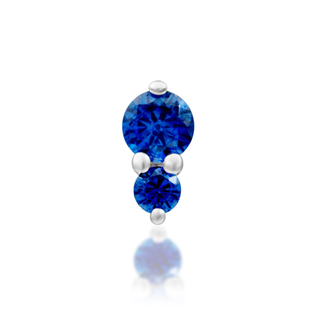 Junipurr Jewellery Aman 14kt Gold Sapphire Blue CZ Threadless Attachment