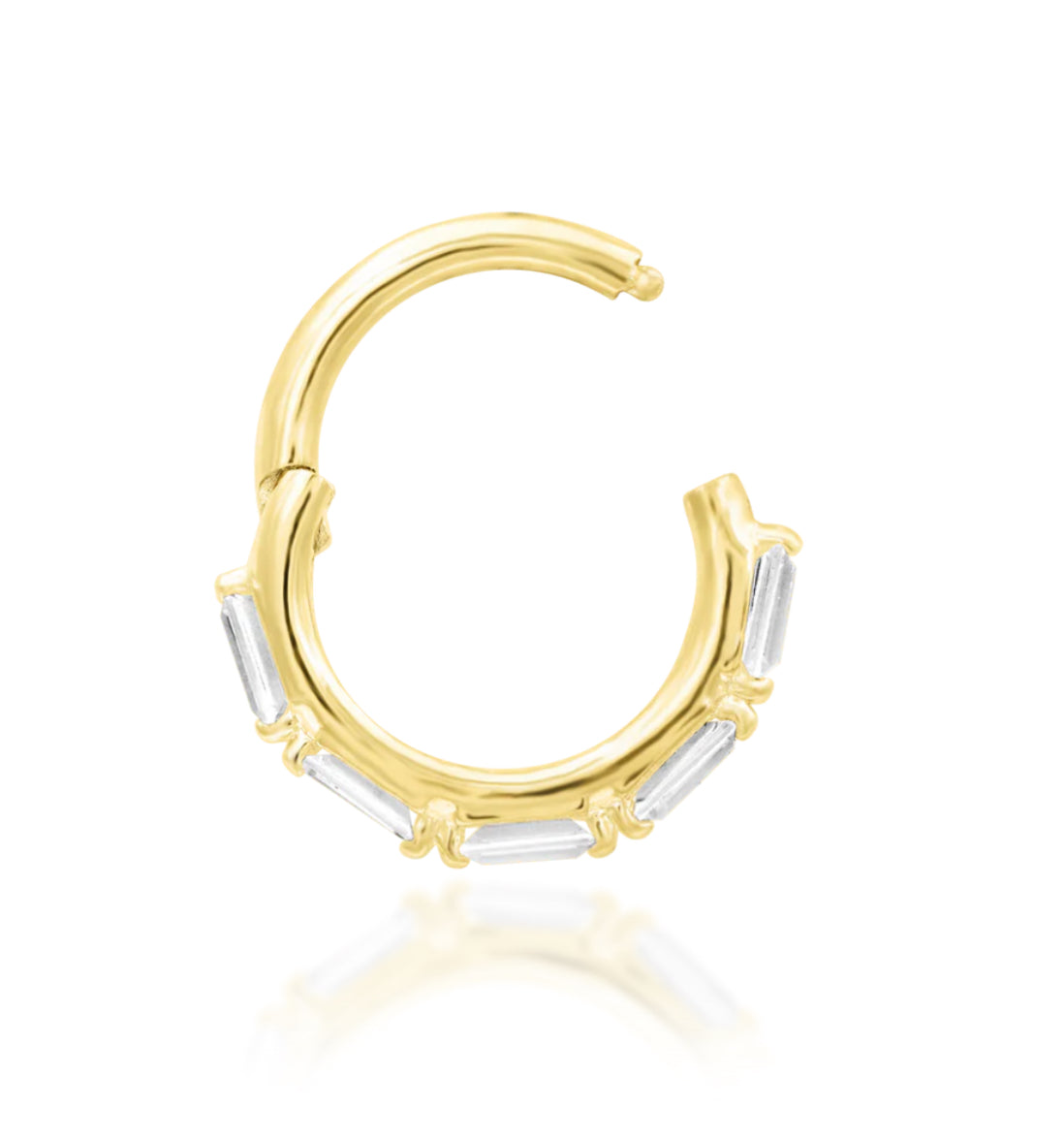 Junipurr Jewellery Annie 14kt Gold  CZ Hinge Segment Ring