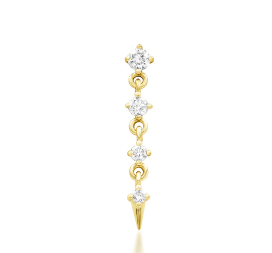 Junipurr Jewellery Geraldine Diamond 14kt Gold Chain