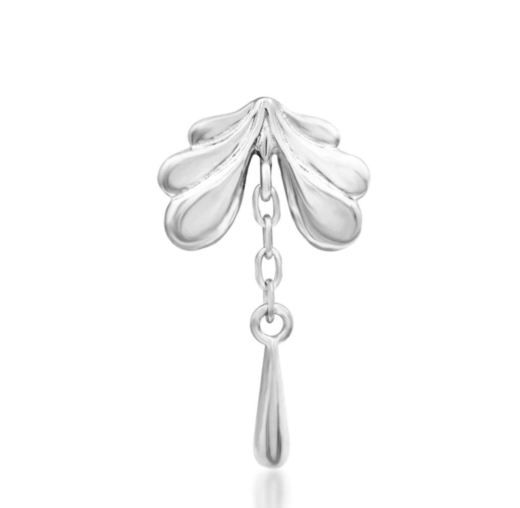 Junipurr Evelyn Dangle Chain – 14k Gold CZ | Flat Helix