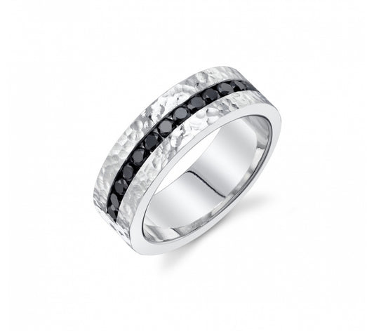Mike BVLA White Gold Black Diamond Engagement Ring